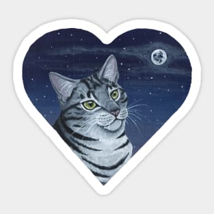 Silver Tabby Cat Sticker